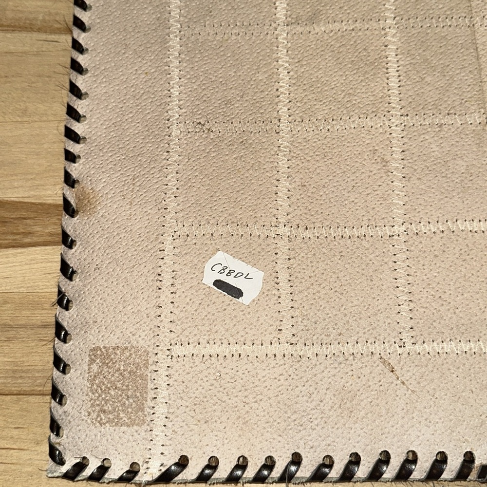 Handcrafted Cowhide Checkers Set - Brown and Black - Picture 9 of 10